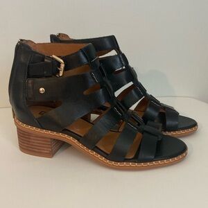 Pikolinos Black Blanes Sandals NWT